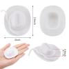 Hercicy 24 Pcs Mini Cowboy Hat for Crafts Doll Decor Cowgirl Hats 2 Inch Miniature Western Caps for Party (White) view 2