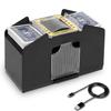AOPER Automatic Card Shuffler - Electronic Casino Poker Card Shuffling Machine - Battery Operated Plastic Cards Mixer - 4 Deck Playing Cards for Home & Party - 2M USB Line view 1