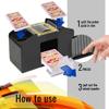 AOPER Automatic Card Shuffler - Electronic Casino Poker Card Shuffling Machine - Battery Operated Plastic Cards Mixer - 4 Deck Playing Cards for Home & Party - 2M USB Line view 2