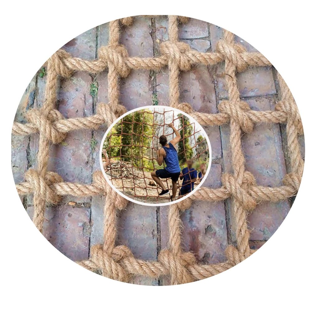 Rope Netting Camping Climbing Net Safety Nets Cargo Rope Ladder Truck Trailer Heavy Duty Playground Netting Kids Swing Decor Net Treehouse Fence Pet Protection Outdoor Grid (Size : 2 * 10m(7 * 33ft))
