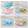 Climbing Blocks PU Leather Kids Indoor Climbing Soft Foam Building Blocks, Children's Physical Training Slide Step Ladder Sports Equipment for Kindergarten Playground (Color : Slide) view 3