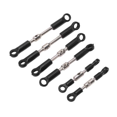 Dilwe RC Tie Link Rods Set,Steering Linkage Rod for RC Car,Tie Rod Set for 144001 144002 124018 124019 124017 124016 Remote Control Car Connecting Rods