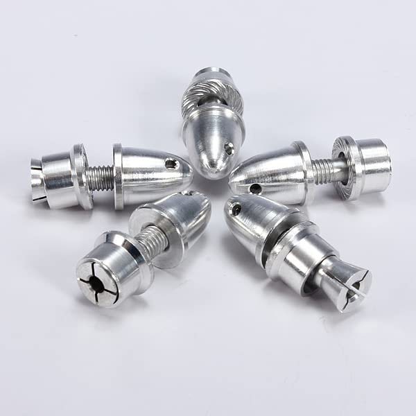5 Pcs 2mm RC Aluminum Bullet Propeller Adapter Holder Prop Shaft for Brushless Motor