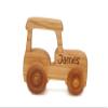 Wooden Tractor Push Toy  Handmade Natural Wood Push Toy for Toddlers & Kids, Spring Gift or Birthday Present, Farm Animal Toy view 1