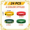 Atsmoicy 24PCS Happy Juneteenth Party Silicone Wristband Bracelets - Black Freendom Day Gifts - African Afro American Festival Party Favors and Supplies Independence Day June 19th 1865 Rubber Bracelet view 2