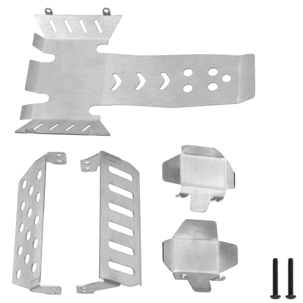 Vgoohobby Stainless Steel RC Chassis Armor Protector Axle Armor Guard Plate RC Skid Plate Compatible with VP VS4-10 Phoenix VPS09007 1/10 RC Off-Road Car