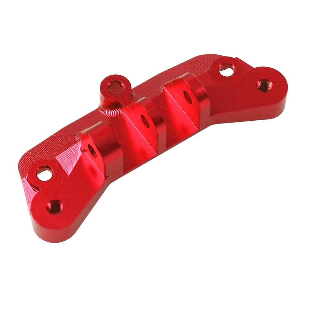 Vgoohobby Aluminum Alloy Upper Tie Rod Mount Fixed Pull Rod Bracket Base Compatible with 1/8 Losi LMT 4WD Solid Axle RC Monster Car (Red)