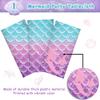 Jectivs 1Pcs Mermaid Birthday Party Tablecloth Decorations,Disposable Plastic Table Cover for Princess Under The Sea Baby Shower Themed Kids Birthday Party Supplies,108x54 Inch view 3