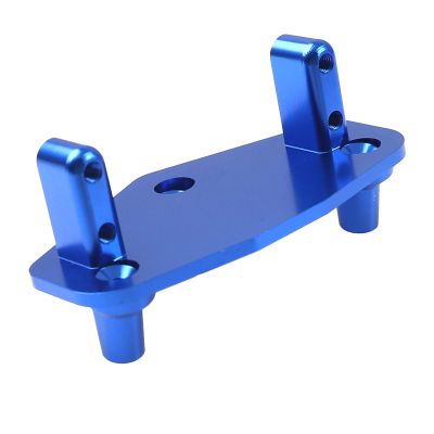 Vgoohobby Aluminum Alloy Steering Servo Mount Plate Base Bracket Compatible with 1/8 Losi LMT 4WD Solid Axle RC Monster Car (Blue)
