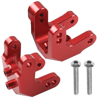 2Pcs Vgoohobby Aluminum Alloy Upper Shock Absorber Mount Bracket Compatible with 1/8 Losi LMT 4WD Solid Axle RC Monster Car (Red)