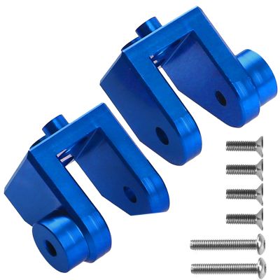 2Pcs Vgoohobby Aluminum Alloy Lower Tie Rod Mount Fixed Pull Rod Bracket Base Compatible with 1/8 Losi LMT 4WD Solid Axle RC Monster Car (Blue)