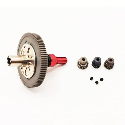 Steel 91T 48DP Spur Gear Slipper Clutch Set Differential Gear and 21T 19T 17T Pinions Gear Set for Arrma Senton MEGA 550 Granite MEGA 550 Typhon MEGA 550 Upgrade Parts, Replacement for ARA311030 (Red)