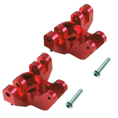 Vgoohobby Aluminum Alloy Front Steering Knuckles Carrier Steering Block Compatible with 1/8 Losi LMT 4WD Solid Axle RC Monster Car (Red)