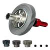 91T Spur Gear Slipper Clutch Set Upgrades Part Compatible with 1/10 Arrma Granite 4X4 550, Senton 4X4 550, Typhon 4X4 550, 91T 48DP Spur Differential Gear and 17T 19T 21T Pinions Gear Set, Red view 1