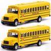 2 Pack 5.5inch Pull Back School Bus Playset, Die-cast Metal Toy Play Vehicles with Yellow for Kids Boys Toddlers view 1