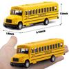 2 Pack 5.5inch Pull Back School Bus Playset, Die-cast Metal Toy Play Vehicles with Yellow for Kids Boys Toddlers view 3