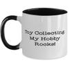 Toy Collecting. My Hobby Rocks! Two Tone 11oz Mug, Toy Collecting Present From, Gag Cup For Friends view 1
