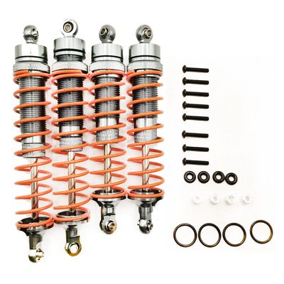 4pcs Full Alloy Front Rear Shock Absorber Damper for Arrma 3S Granite Big Rock Senton Typhon MEGA550 Granite Senton Typhon, Upgrade Parts of AR330550 AR330551 (Titanium)