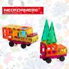 NEOFORMERS Magnetic Tiles Car Set Truck Kit Toy with Stronger Magnets, Educational Magnet Cars with Re-Enforced Hitch and Long Bed for Girls Boys Toddler Ages 3+ (Blue & Purple) view 2