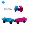 NEOFORMERS Magnetic Tiles Car Set Truck Kit Toy with Stronger Magnets, Educational Magnet Cars with Re-Enforced Hitch and Long Bed for Girls Boys Toddler Ages 3+ (Blue & Purple) view 3
