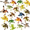 12 Pieces Plastic Frogs Toy Mini Vinyl Realistic Frog Decorations Fun Rain Forest Character Figures Lifelike Toy for Rana Crafting Party Supplies Home Decor Game view 1