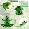 12 Pieces Plastic Frogs Toy Mini Vinyl Realistic Frog Decorations Fun Rain Forest Character Figures Lifelike Toy for Rana Crafting Party Supplies Home Decor Game view 2