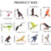 30 Pieces Realistic Bird Animals Figurines Mini Bird Animal Figures Model Cake Toppers Plastic Birda Figures Simulated Toucan Ostrich Owl Flamingo Parrot Etc. Birds Figurines Garden Plant Ornaments view 3