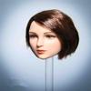 1/6 Scale Female Head Sculpt, Asian Girl Planted Hair Head Carving for 12inch Seamless Action Figure Body Doll (C) view 3