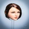 1/6 Scale Female Head Sculpt, Asian Girl Planted Hair Head Carving for 12inch Seamless Action Figure Body Doll (C) view 4