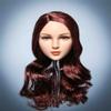 1/6 Scale Female Head Sculpt, Asian Girl Planted Hair Head Carving for 12inch Seamless Action Figure Body Doll (A) view 2