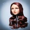 1/6 Scale Female Head Sculpt, Asian Girl Planted Hair Head Carving for 12inch Seamless Action Figure Body Doll (A) view 3