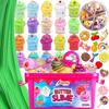 Jumbo Butter Slime Kit for Girls Ages 8-10-49 pcs w/Organizer Box Filled w/Slime Charms, Fruit- Ice Cream-Cup Cake & More- Birthday Gift for Boys Girls- Fidget Toys-Easter Basket Stuffers view 4
