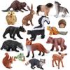 Gemini&Genius 16PCS Woodland Animal Baby Toys, Soild Plastic Forest Animals Educational Toy Figures, Cake Toppers Cupcake Toppers and Gifts for Kids view 4