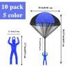Juuxncgv 10 Pack Parachute Toy,Tangle Free Throwing Toy Parachute,Outdoor Toss It Up Flying Toys for Kids,Gifts(5 Colors) view 2