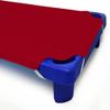 Daycare Cot Sheets for Toddler and Preschool, Daycare/Pre-School Cot Sheet, Corner Elastic Loops, Cot Bed Fitted Sheet, 100% Egyptian Cotton Surface - Pack of 3 (23" W X 55" L), Red view 2