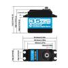 ZOSKAY RC Servo 35kg PRO Coreless Motor servo Metal Gear Digital and Stainless Steel Gear servo RC servo for Robotic DIY RC car (180 Degree) view 4