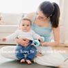 June Garden 6" My First Dumbbell - Plush Baby Rattle Toy - Safe Soft Barbell Workout Toy for Infants Boys and Girls - Blue view 3