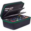 SIQUK Dice Storage Case Big Capacity Dice Box with Double Removable Slotted Tray and Handle Dice Organizer Holder for DND and Other RPG Table Games, Holds Up to 30 Sets DND Dices, Green view 1