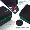 SIQUK Dice Storage Case Big Capacity Dice Box with Double Removable Slotted Tray and Handle Dice Organizer Holder for DND and Other RPG Table Games, Holds Up to 30 Sets DND Dices, Green view 4