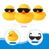 24 Pcs Mini Rubber Ducks with Sunglasses, Rubber Ducks in Bulk Valentine Bathtub Toys for Cruise Valentines Kids Classroom Gift Exchange(Eyeglasses) view 2