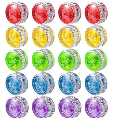 Sumind 40 Pieces Light up Yo Yo Bulk, LED Responsive Ball Colorful Plastic Light up Party Favors for Birthday Bag Fillers Carnival Prizes