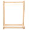 Operitacx Wooden Doll Dress Rack Clothes Hanger Mini Coat Hanger Clothing Rack Miniature Model Decor Doll Furniture Accessories for Dollhouse Supplies 20cm view 1