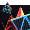 3X3 Pyramid Speed Cube Carbon Fiber Sticker Puzzle Cube 3X3X3 Speed Cube Triangle Magic Cube Puzzle Toy Magic Cube Puzzles for Kids and Adults view 2