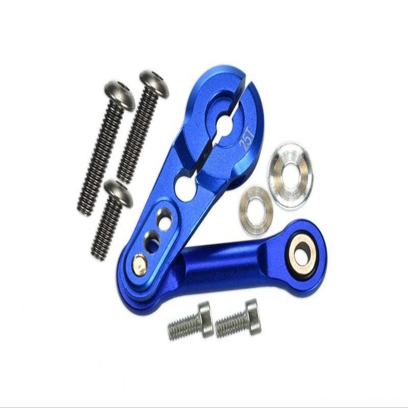Aluminum Tie Rod + 25T Servo Horn For Arrma 1:8 Kraton/Talion/Typhon/Outcast/Notorious / 1:7 Infraction/Limitless/Mojave - 9Pc Set Blue