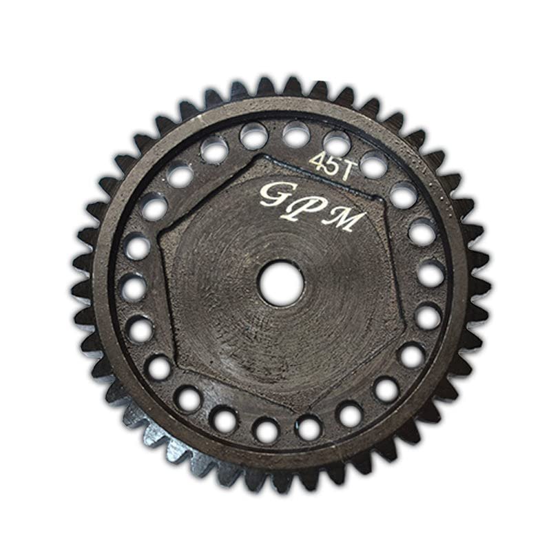 Carbon Steel Spur Gear 45T For Traxxas 1:10 RC Crawlers TRX 4 / TRX 6-1Pc Black