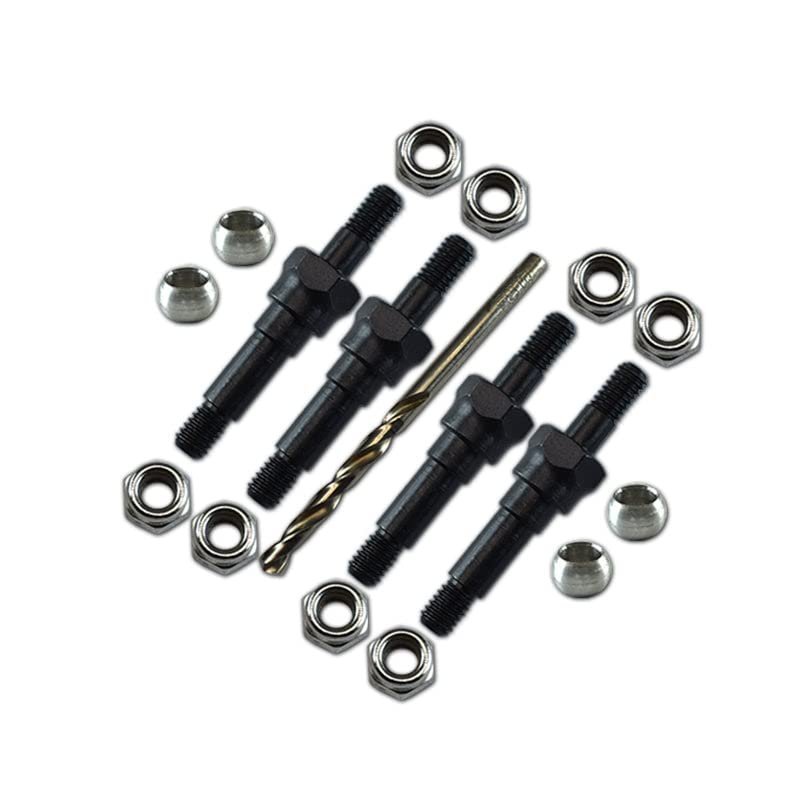 Carbon Steel Front Or Rear Shock Bracket Fixing Screws for 1/7 1/8 1/10 Arrma RC Cars & Trucks - 18Pc Set Black