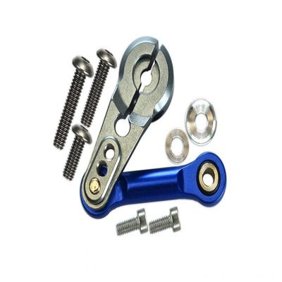 Aluminum Tie Rod + 25T Servo Horn For Arrma 1:8 Kraton/Talion/Typhon/Outcast/Notorious / 1:7 Infraction/Limitless/Mojave - 9Pc Set Gray Silver