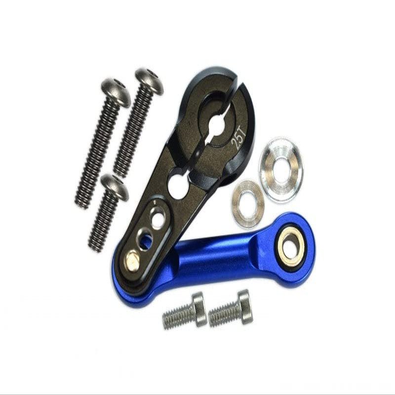 Aluminum Tie Rod + 25T Servo Horn For Arrma 1:8 Kraton/Talion/Typhon/Outcast/Notorious / 1:7 Infraction/Limitless/Mojave - 9Pc Set Black