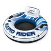 Bestway 43116E Hydro Force Rapid Rider Inflatable River Lake Pool Inner Tube Float with Built in Backrest and Wrap Around Grab Rope, Blue and White view 1