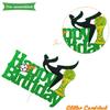 Soccer Cake Topper, Happy Birthday Sign Football Player Cake Decorations,Sport Theme Cake Topper,Football World Cup Theme Cake Decor,Glitter Green Birthday Party Cake Supplies Decor For Boys view 3